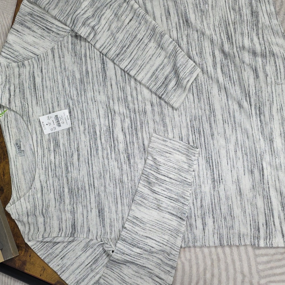 J. Crew Space Dye Boat Neck Long Sleeve Top - Small - Picture 3 of 12